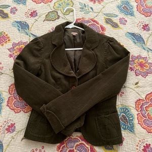 Halogen olive green corduroy blazer